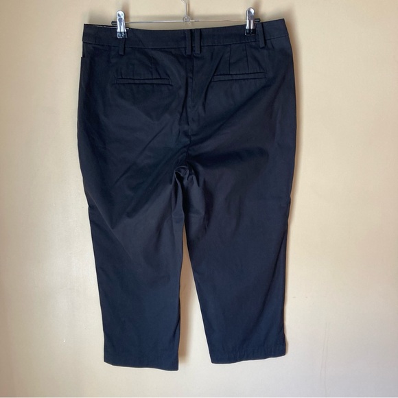 Talbots Perfect Skimmer Straight Leg Black Cropped Pants - Picture 2 of 5